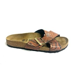 Birkenstock Womens Siena Sandal Brown Snake Size EU38 N US7